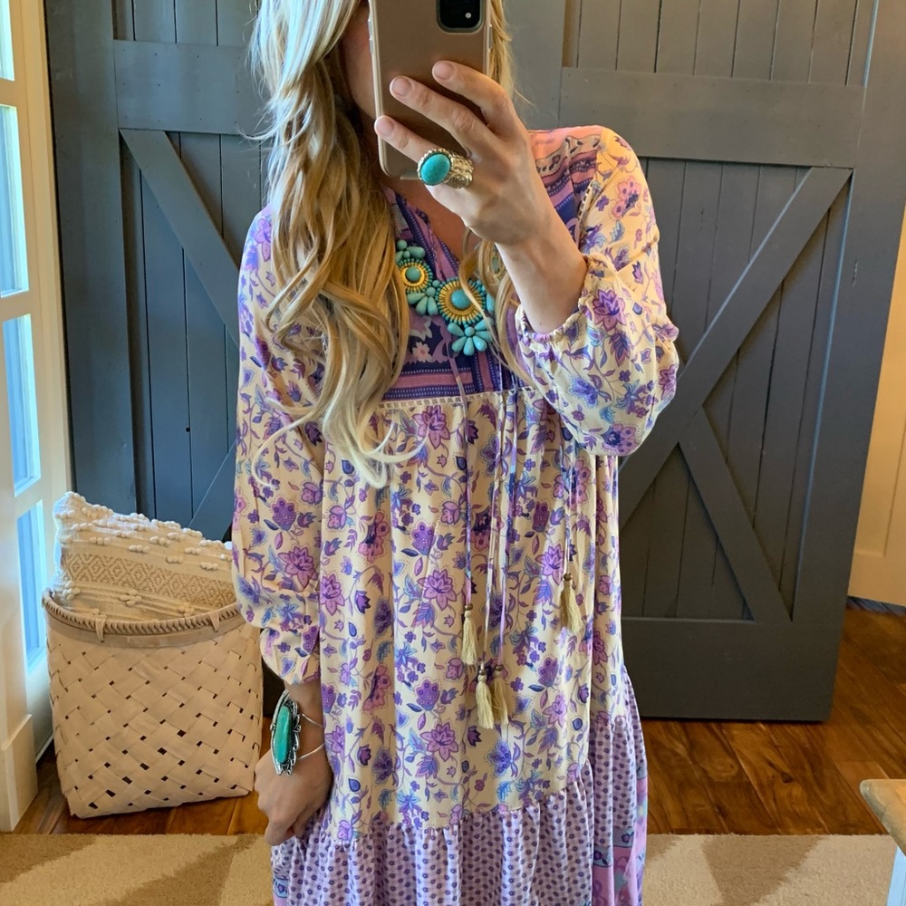 The North River Floral Boho Western Maxi Dress